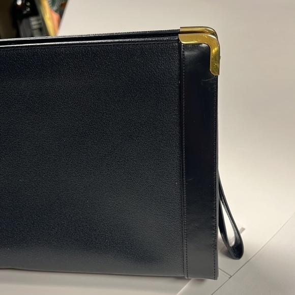 Koret Dark Navy Blue Leather Zip Large Wristlet Clutch Bag - Picture 6 of 8